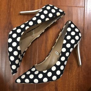 Express Polka Dot Heels